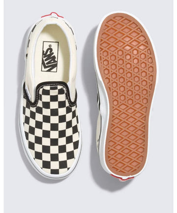 Vans Kids Checkered Classic Slip-on Black/White Shoes